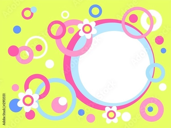 Obraz circles and flowers
