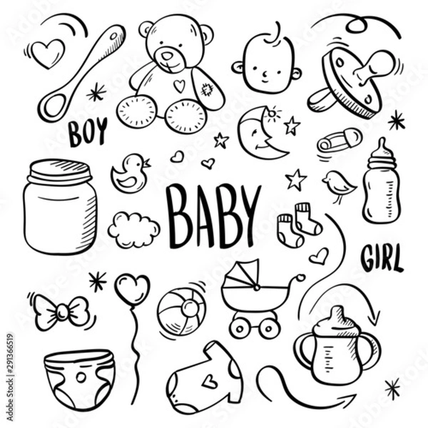 Fototapeta dziecko wyciągnąć rękę, zestaw dla dzieci