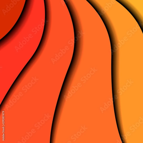 Obraz abstract orange background with lines, vector