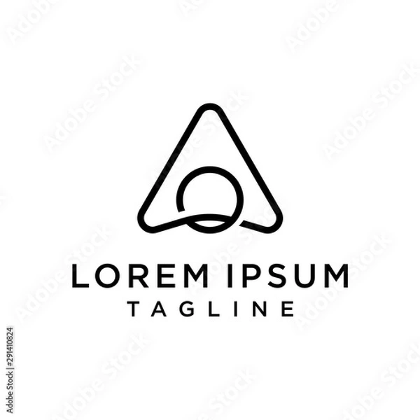 Fototapeta Initial Letter Logo AO, OA Logo Template