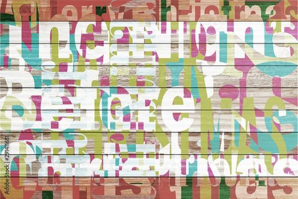 Obraz 英字柄の壁