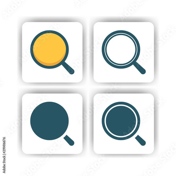 Fototapeta user icon for mobile, web, and presentation with flat color vector illustrator