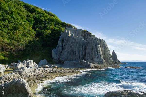 Obraz 下北半島　海岸　岸壁　海　仏ヶ浦