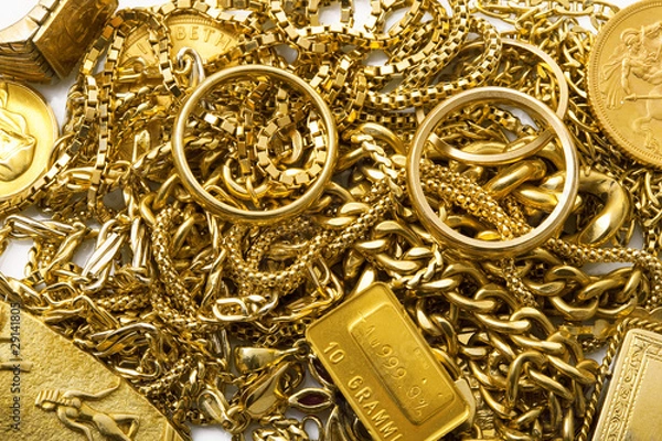Fototapeta oggetti d'oro