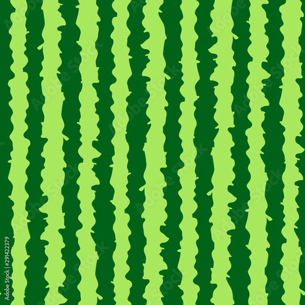 Obraz Watermelon realistic texture seamless pattern. Green stripes watermelon background.