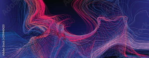 Obraz Tangled lines vector background