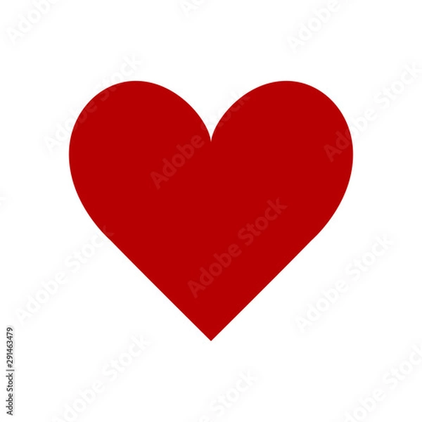 Fototapeta Red heart, icon. Abstract concept. Vector illustration on white background.