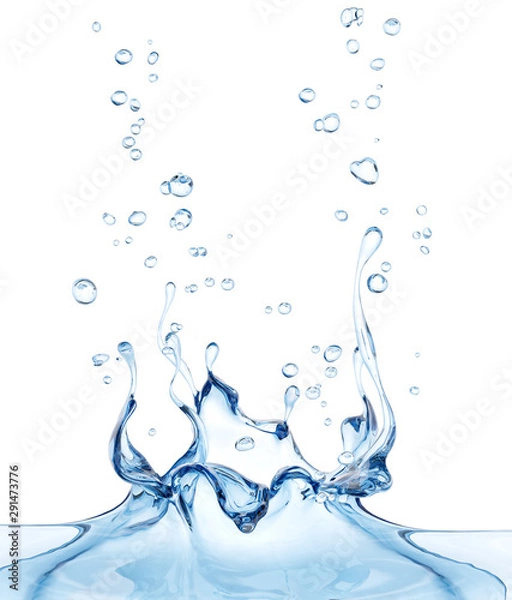 Obraz Splash of water abstract background, 3d rendering