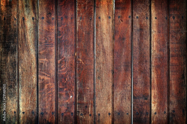 Obraz Grungy timber wall with nails