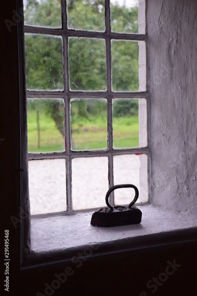 Obraz window with old iron
