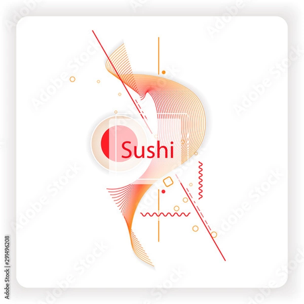 Fototapeta Banner template design with trendy geometric vector pattern.