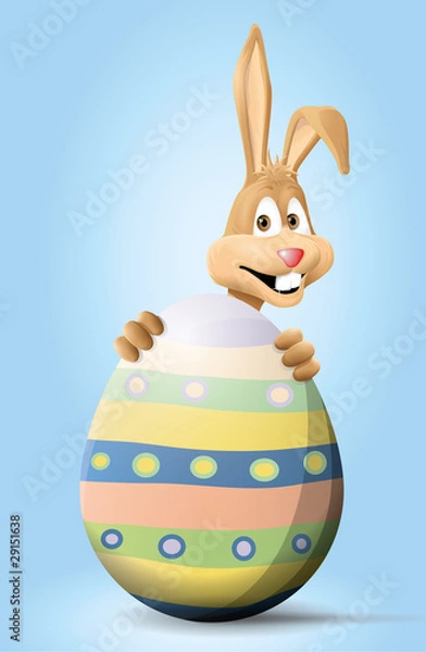 Obraz bunny behind egg small jepeg