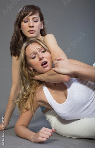 Obraz painful choke hold