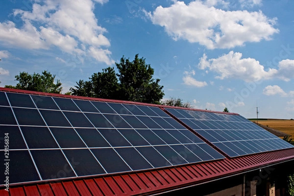 Fototapeta Dünnschicht-Solardach