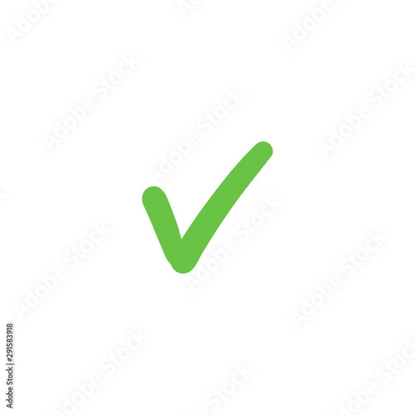 Obraz Green checkmark icon. Approval tick.