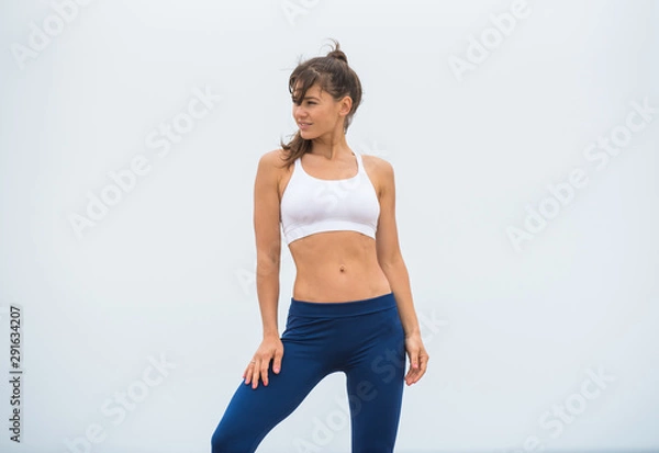 Obraz Athletic Female - White Background