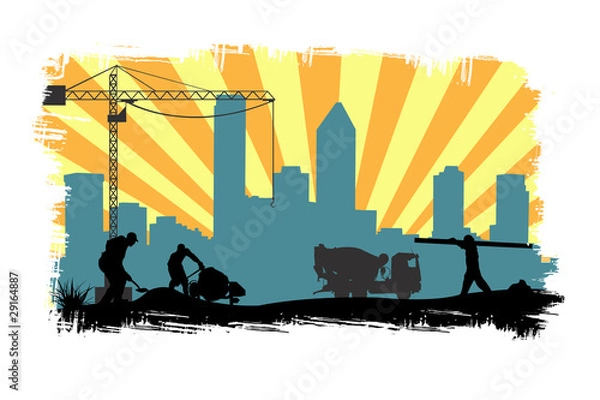 Obraz work site illustration