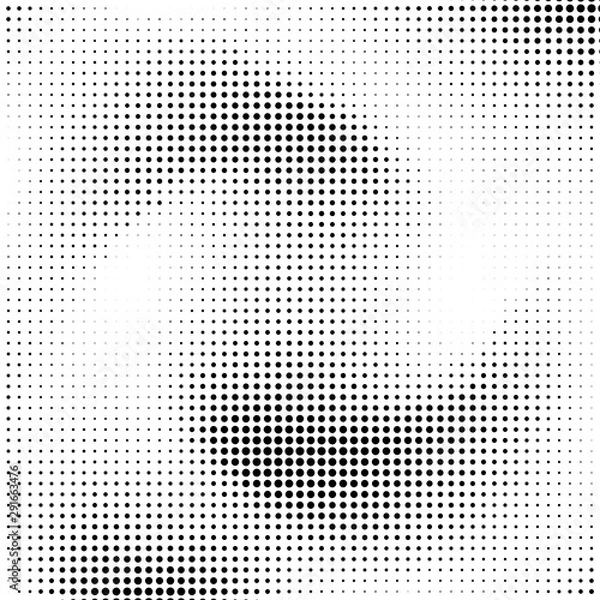 Obraz Abstract halftone swirl dotted background.