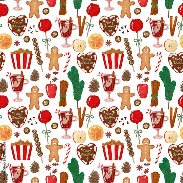 Obraz Christmas illustrations set