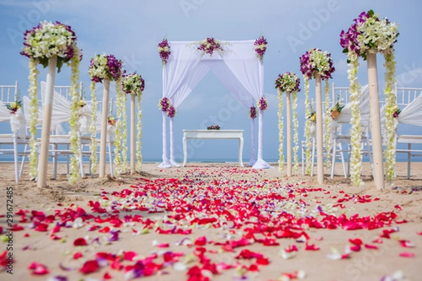 Obraz Set Up in the wedding, Beach Wedding.