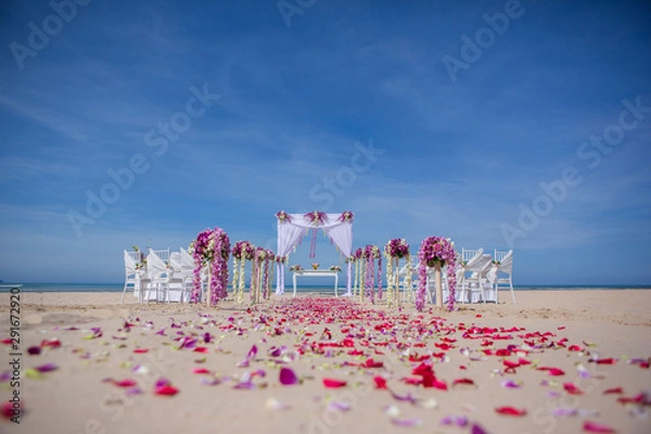 Obraz Set Up in the wedding, Beach Wedding.