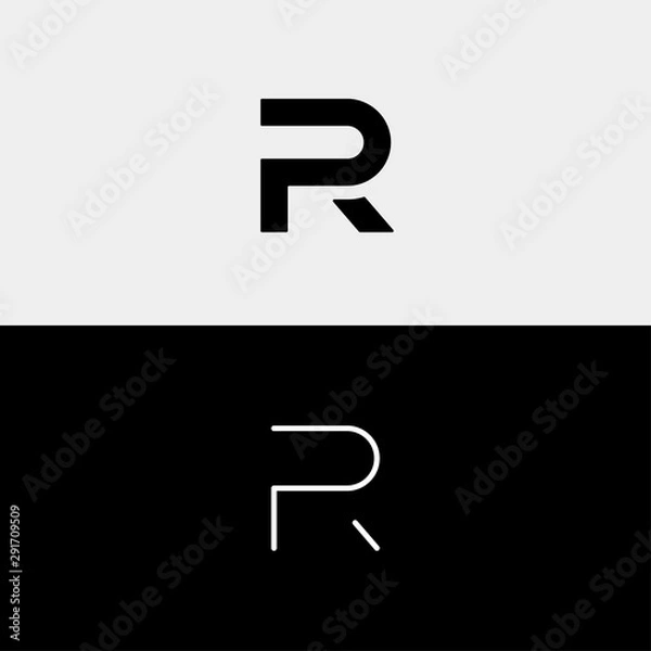 Obraz Letter R P RP PR Logo Design Simple Vector