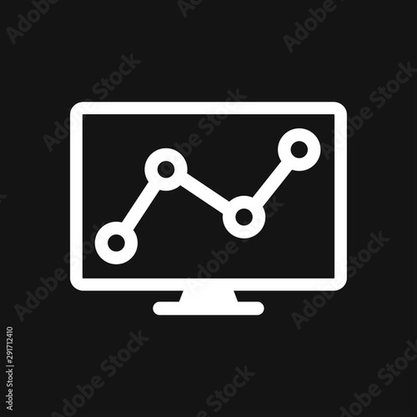 Fototapeta Analytics icon. Vector illustration style is flat iconic symbol