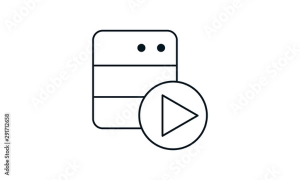 Obraz Data folder server icon for storing and managing information