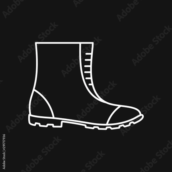 Fototapeta Boot vector icon, high shoe icon, working boot icon