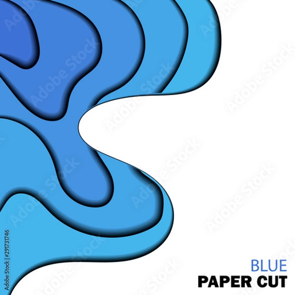 Obraz blue abstract background, vector