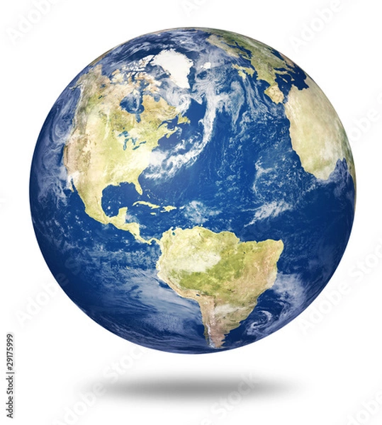 Obraz Planet earth on white - America