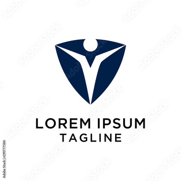 Fototapeta Human Shield Logo Design Template
