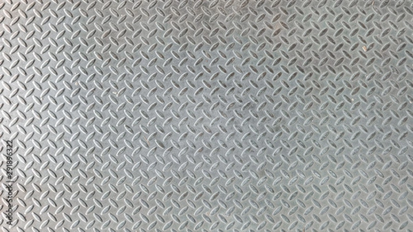 Obraz silver steel diamond plate pattern background texture.