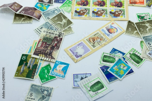 Fototapeta 使用済み切手