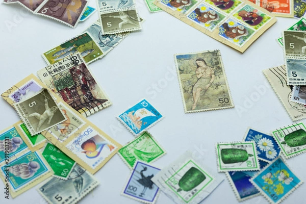 Fototapeta 使用済み切手