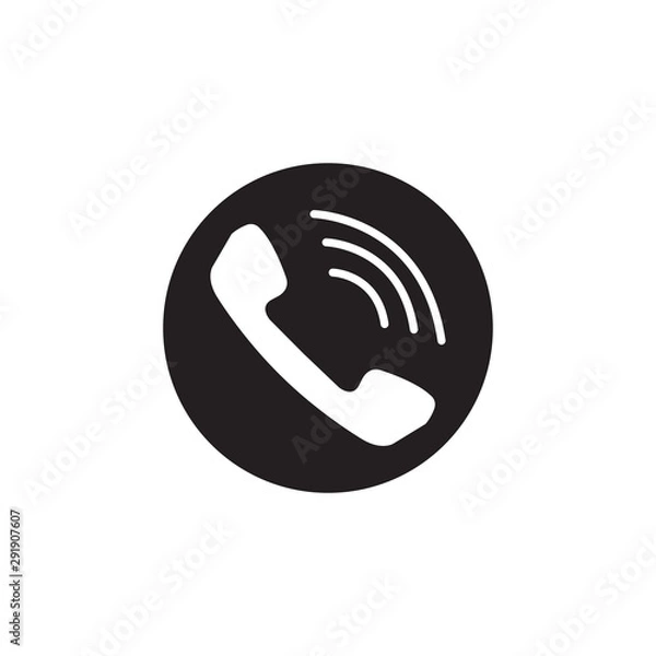 Fototapeta Illustration of simple phone vector icon
