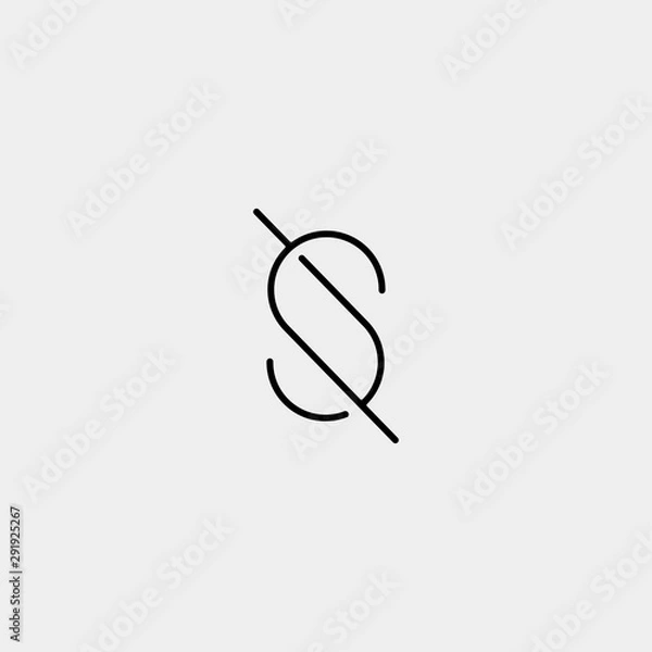 Obraz Litera S SS Logo Design prosty wektor