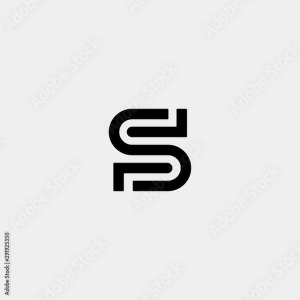 Obraz Letter S SS Logo Design Simple Vector
