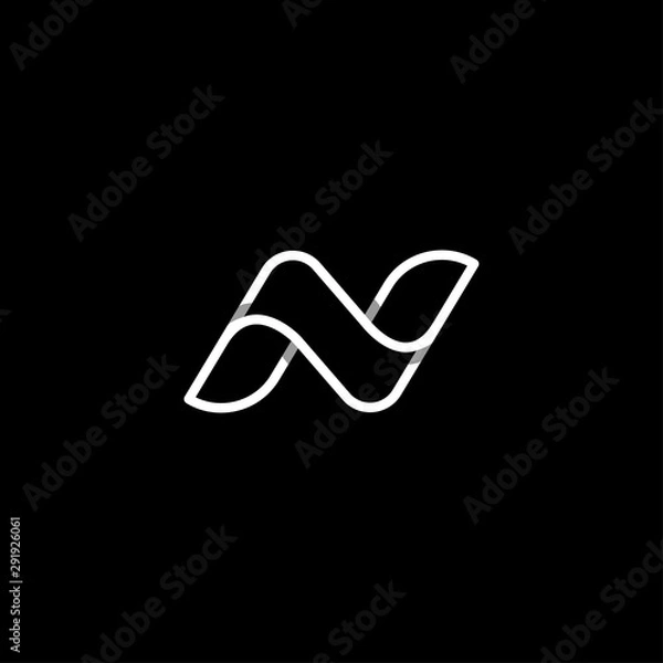 Fototapeta Letter N NN Logo Design Simple Vector