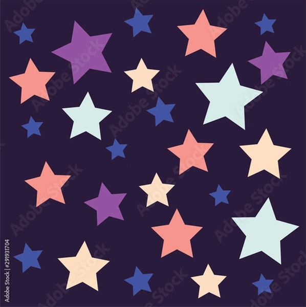Obraz seamless dark background with stars