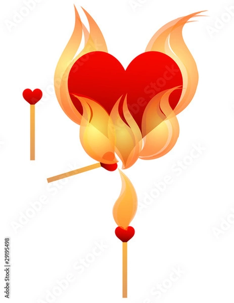 Obraz Heart on Fire EPS 10