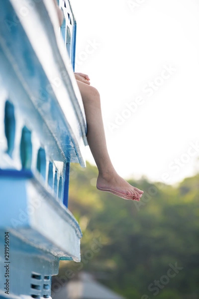 Obraz Beautiful sky with feet