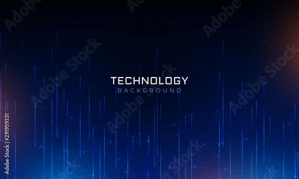 Obraz Blue Technology Background