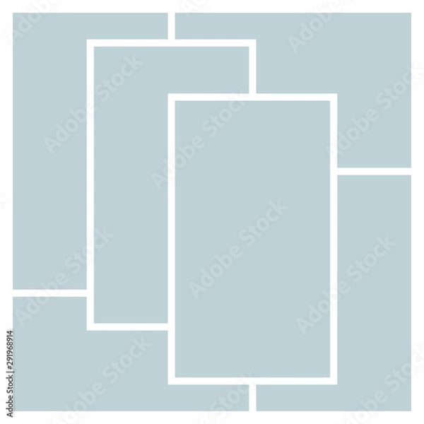 Fototapeta Vector Mood Board & Branding Presentation. Creative Theme Mood Board, Logo Template, Collage Frames with Universal Colour Palette. Picture Display & Montage. - Vector