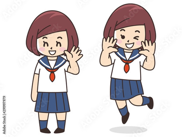 Fototapeta 夏服の女子高生