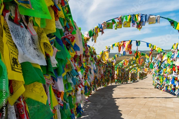 Fototapeta prayer flags in Mongolia