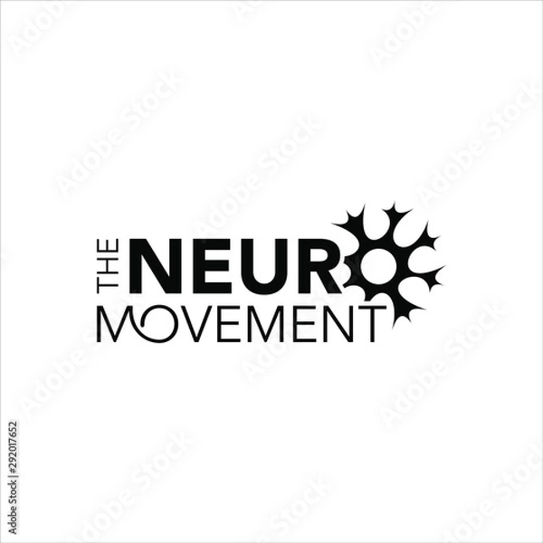 Fototapeta neuron logo simple typography for healthcare design ideas