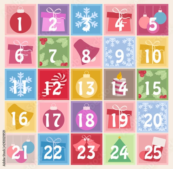 Obraz Christmas advent calendar