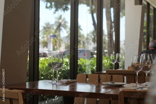 Obraz Dining table in a restaurant
