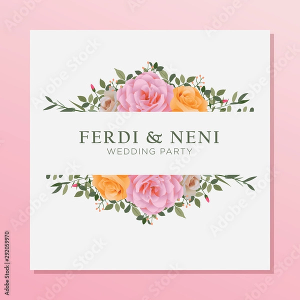 Fototapeta Floral frame multi purpose background